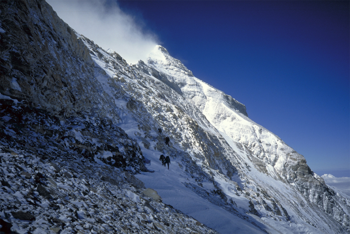 Entering the Longland Traverse on Mount Everest from the Northeast Shoulder. 